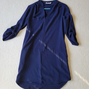 Nordstrom Lush Navy Shirt Dress